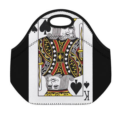 King Of Spades Playing Card Print Neoprene Lunch Bag