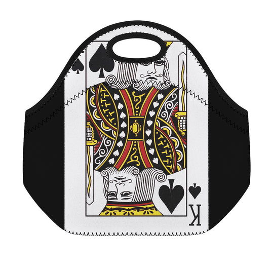 King Of Spades Playing Card Print Neoprene Lunch Bag