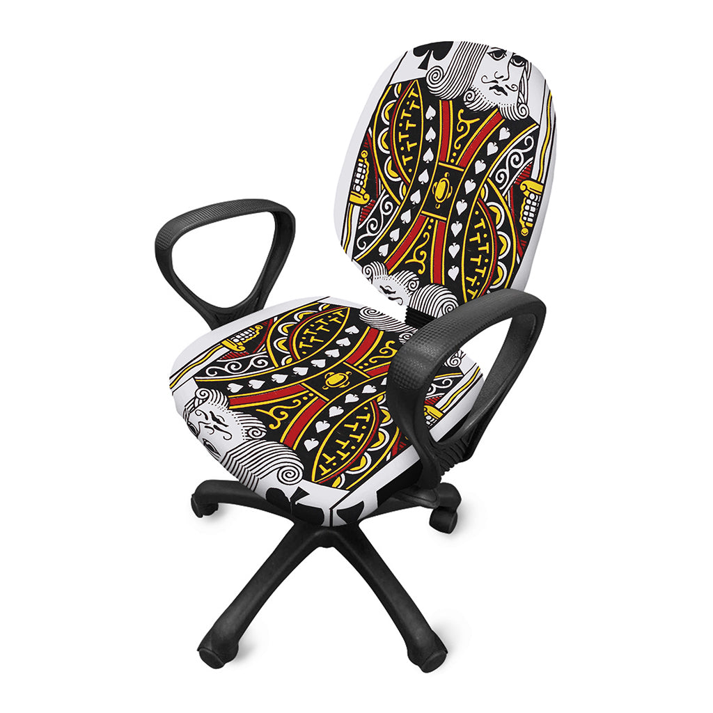 King Of Spades Playing Card Print Office Chair Cover