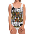 King Of Spades Playing Card Print One Piece Swimsuit