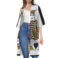 King Of Spades Playing Card Print Open Front Beach Cover Up