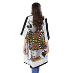King Of Spades Playing Card Print Open Front Beach Cover Up