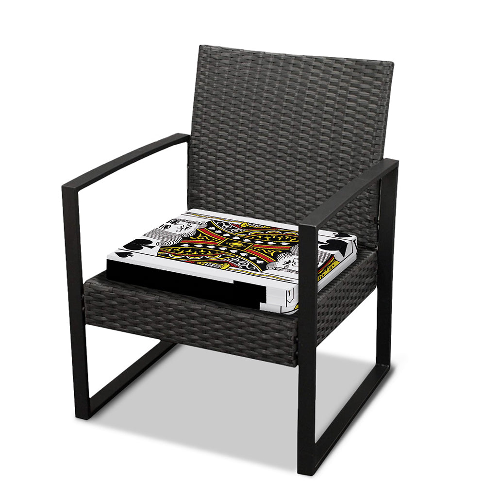 King Of Spades Playing Card Print Outdoor Seat Cushion Cover
