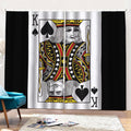 King Of Spades Playing Card Print Pencil Pleat Curtains