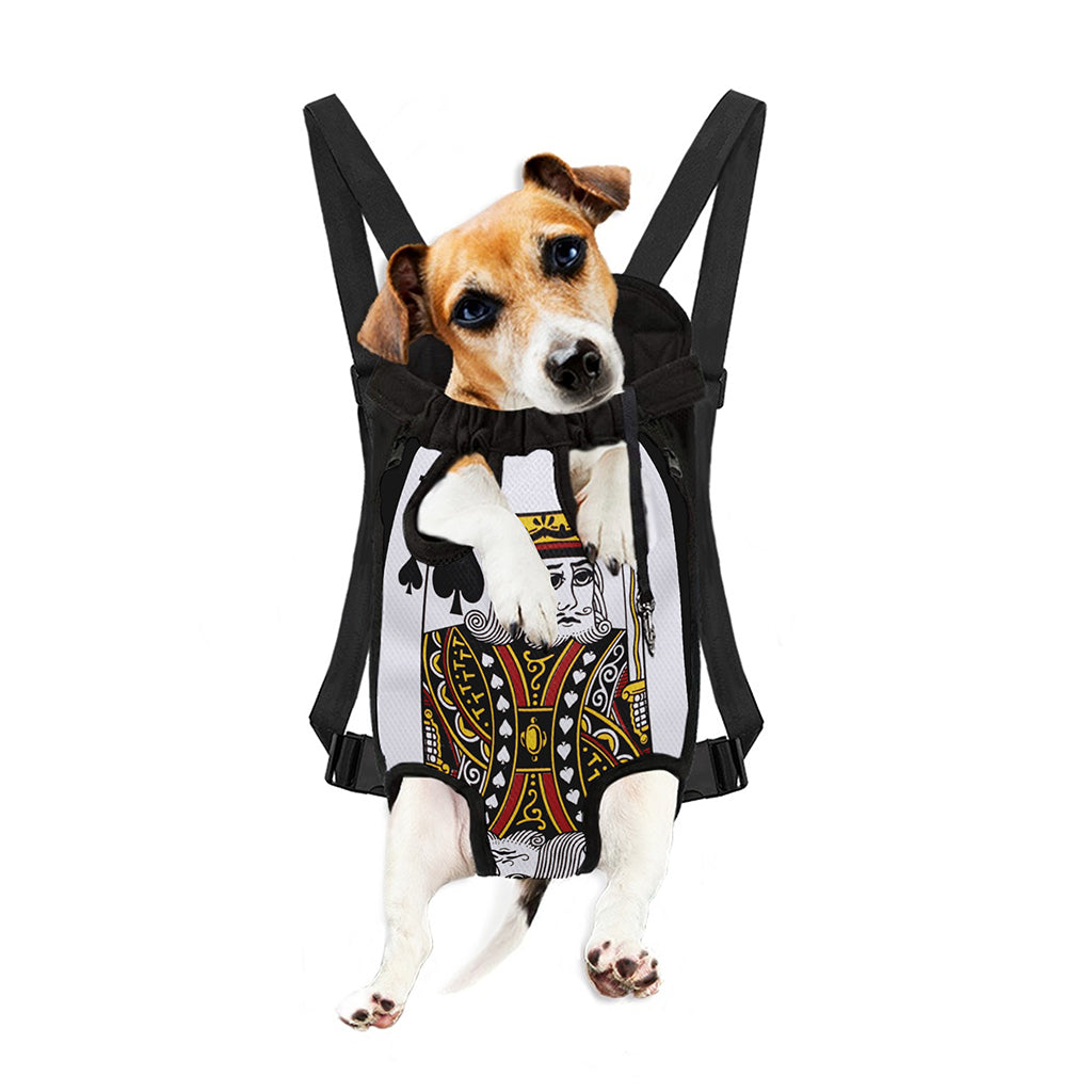 King Of Spades Playing Card Print Pet Carrier Backpack