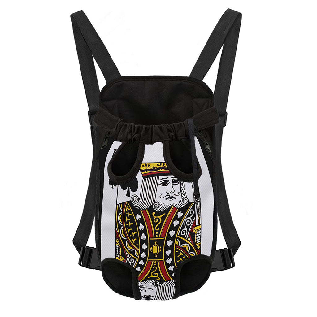 King Of Spades Playing Card Print Pet Carrier Backpack