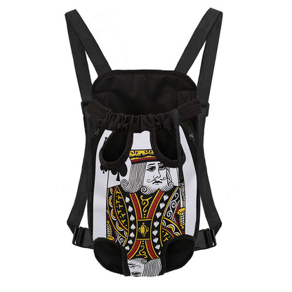 King Of Spades Playing Card Print Pet Carrier Backpack