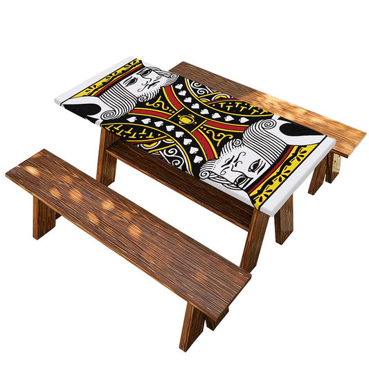 King Of Spades Playing Card Print Picnic Table Cover