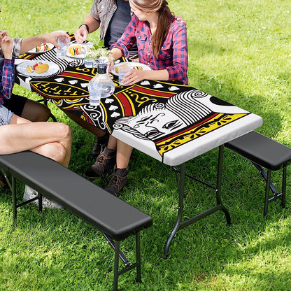King Of Spades Playing Card Print Picnic Table Cover