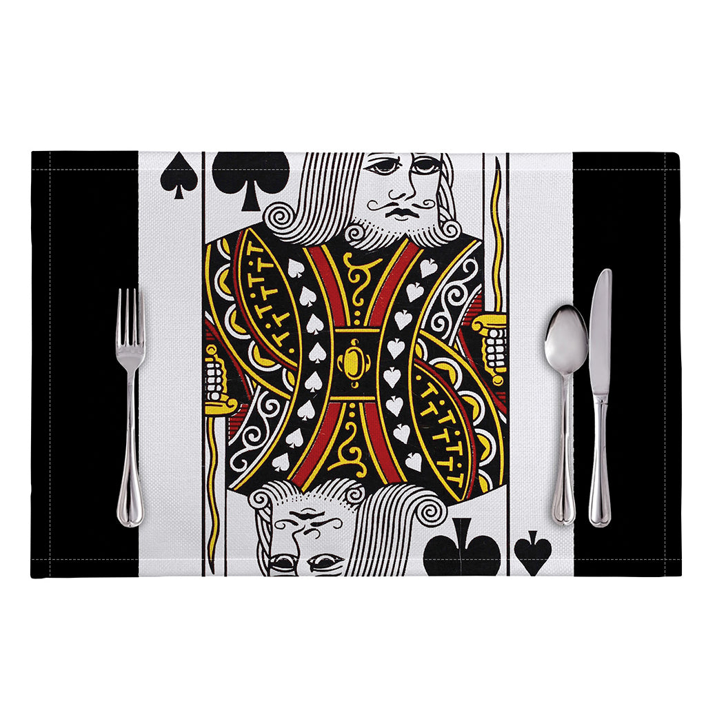 King Of Spades Playing Card Print Placemat