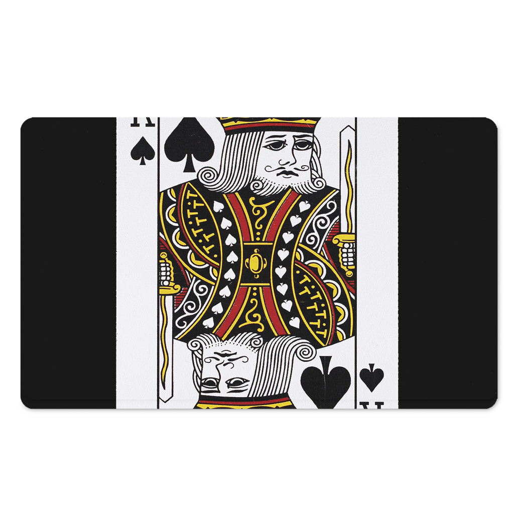 King Of Spades Playing Card Print Polyester Doormat