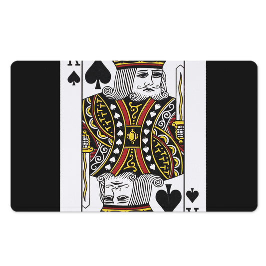 King Of Spades Playing Card Print Polyester Doormat