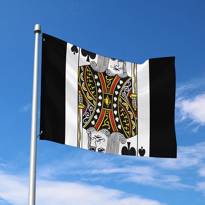 King Of Spades Playing Card Print Polyester Flag