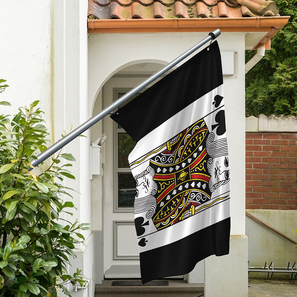King Of Spades Playing Card Print Polyester Flag