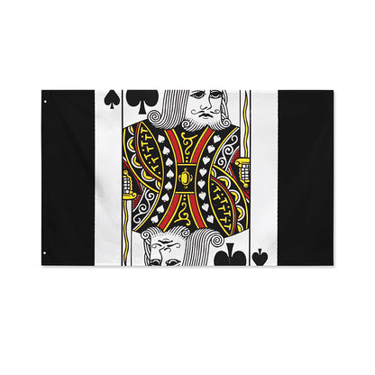 King Of Spades Playing Card Print Polyester Flag