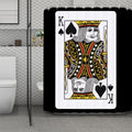 King Of Spades Playing Card Print Polyester Shower Curtain