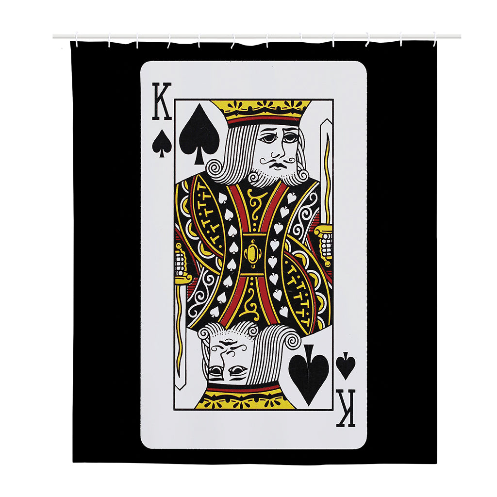 King Of Spades Playing Card Print Polyester Shower Curtain