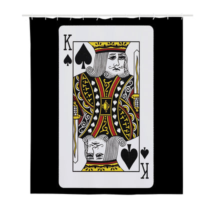 King Of Spades Playing Card Print Polyester Shower Curtain