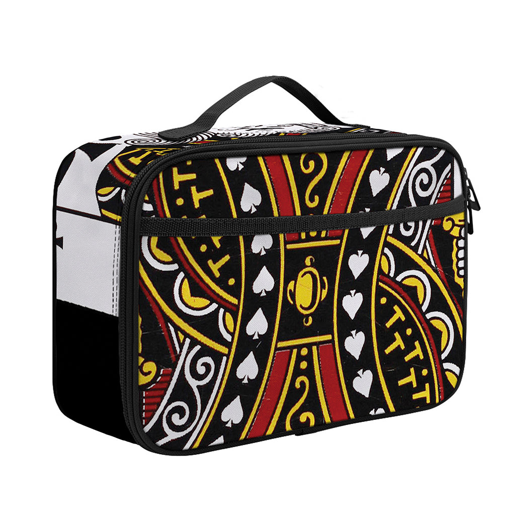 King Of Spades Playing Card Print Portable Lunch Bag