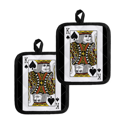 King Of Spades Playing Card Print Pot Holders