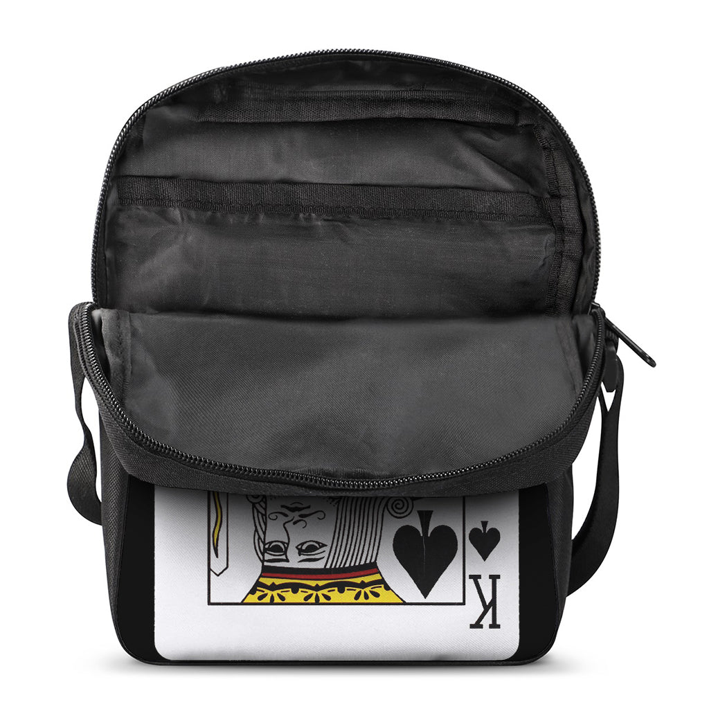 King Of Spades Playing Card Print Rectangular Crossbody Bag