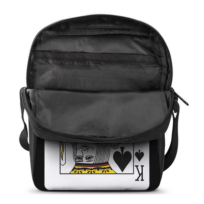 King Of Spades Playing Card Print Rectangular Crossbody Bag
