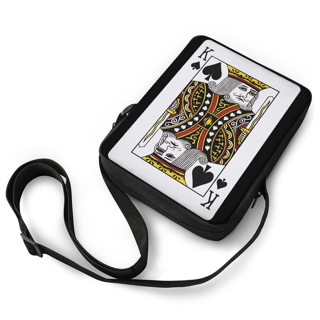 King Of Spades Playing Card Print Rectangular Crossbody Bag