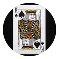 King Of Spades Playing Card Print Round Blanket