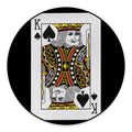 King Of Spades Playing Card Print Round Floor Mat
