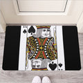King Of Spades Playing Card Print Rubber Doormat