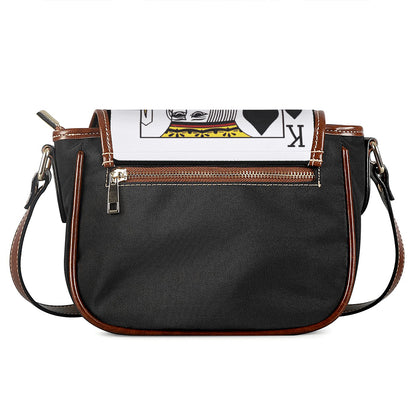 King Of Spades Playing Card Print Saddle Bag