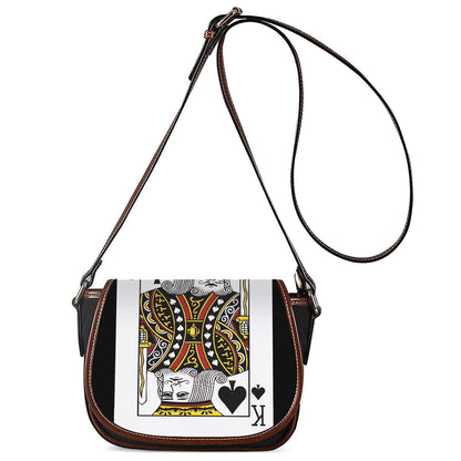 King Of Spades Playing Card Print Saddle Bag