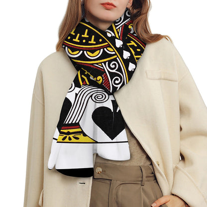 King Of Spades Playing Card Print Scarf