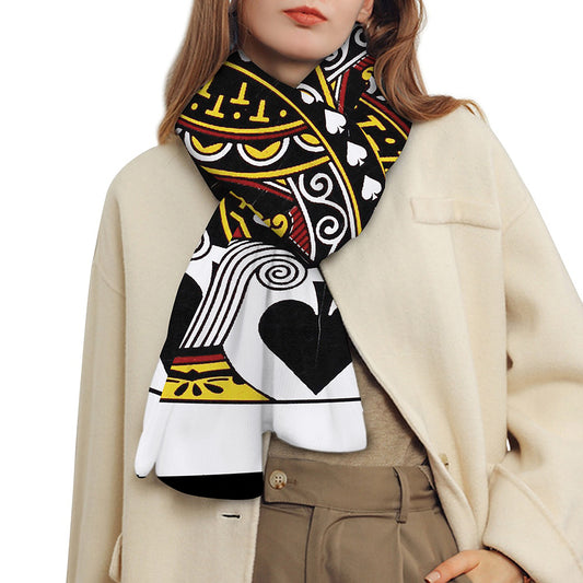 King Of Spades Playing Card Print Scarf