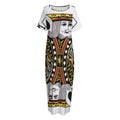 King Of Spades Playing Card Print Short Sleeve Long Nightdress