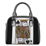 King Of Spades Playing Card Print Shoulder Handbag