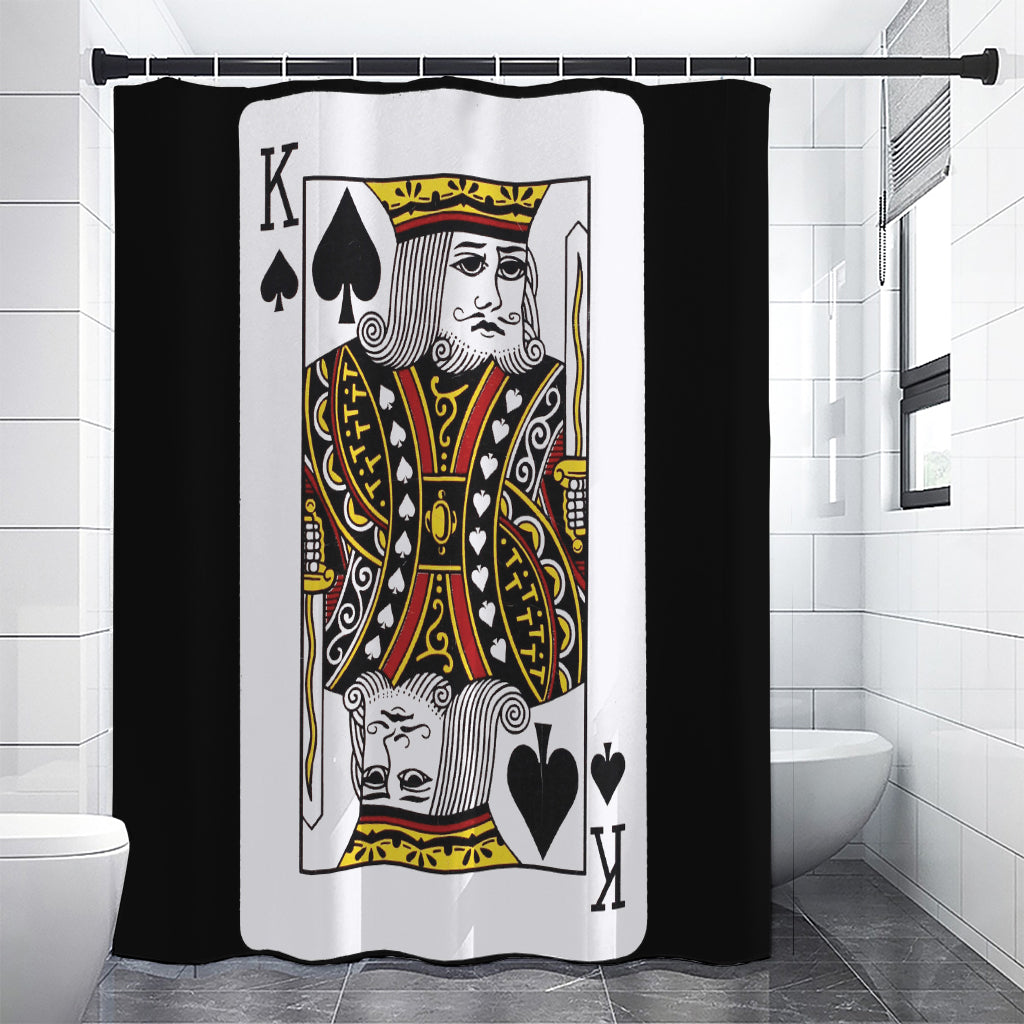 King Of Spades Playing Card Print Shower Curtain