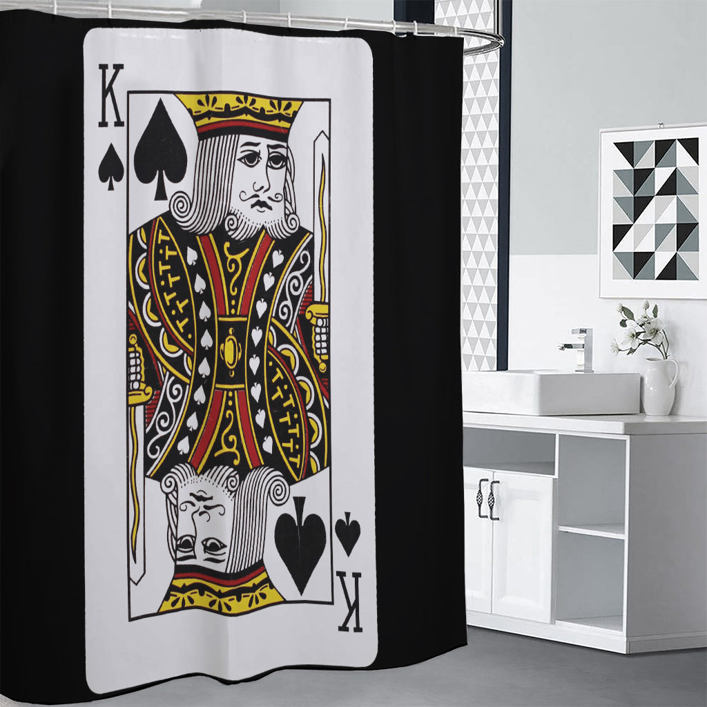 King Of Spades Playing Card Print Shower Curtain