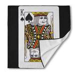 King Of Spades Playing Card Print Silk Bandana