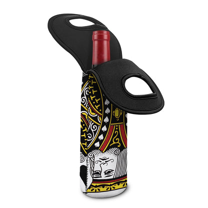 King Of Spades Playing Card Print Single Neoprene Wine Tote