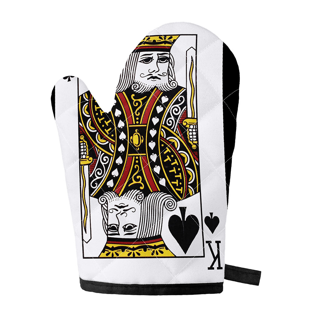King Of Spades Playing Card Print Single Oven Mitt