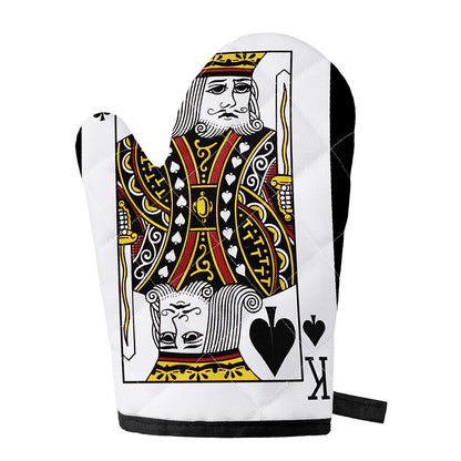 King Of Spades Playing Card Print Single Oven Mitt