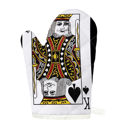 King Of Spades Playing Card Print Single Oven Mitt