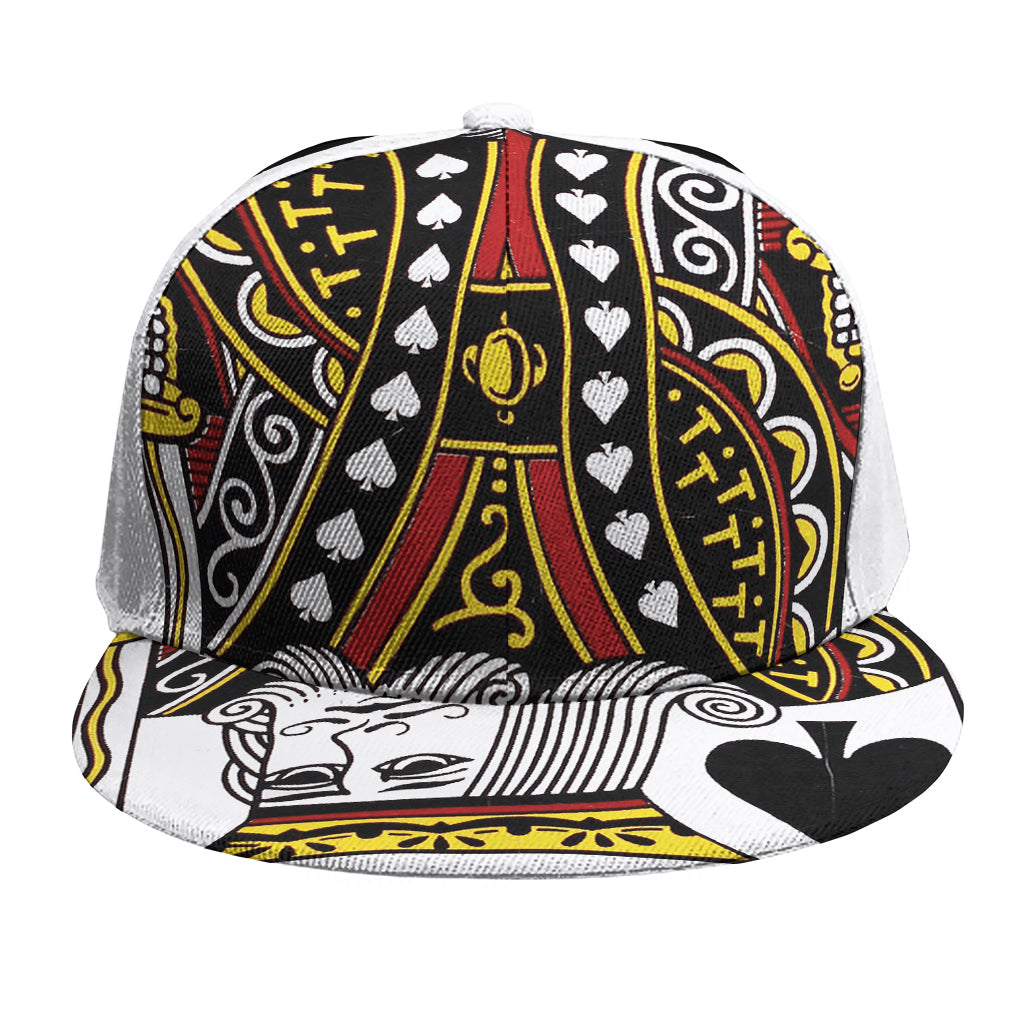 King Of Spades Playing Card Print Snapback Cap