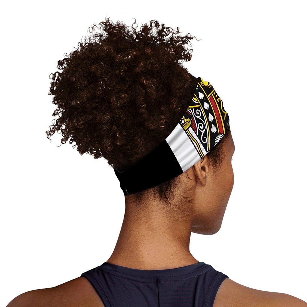 King Of Spades Playing Card Print Sports Headband