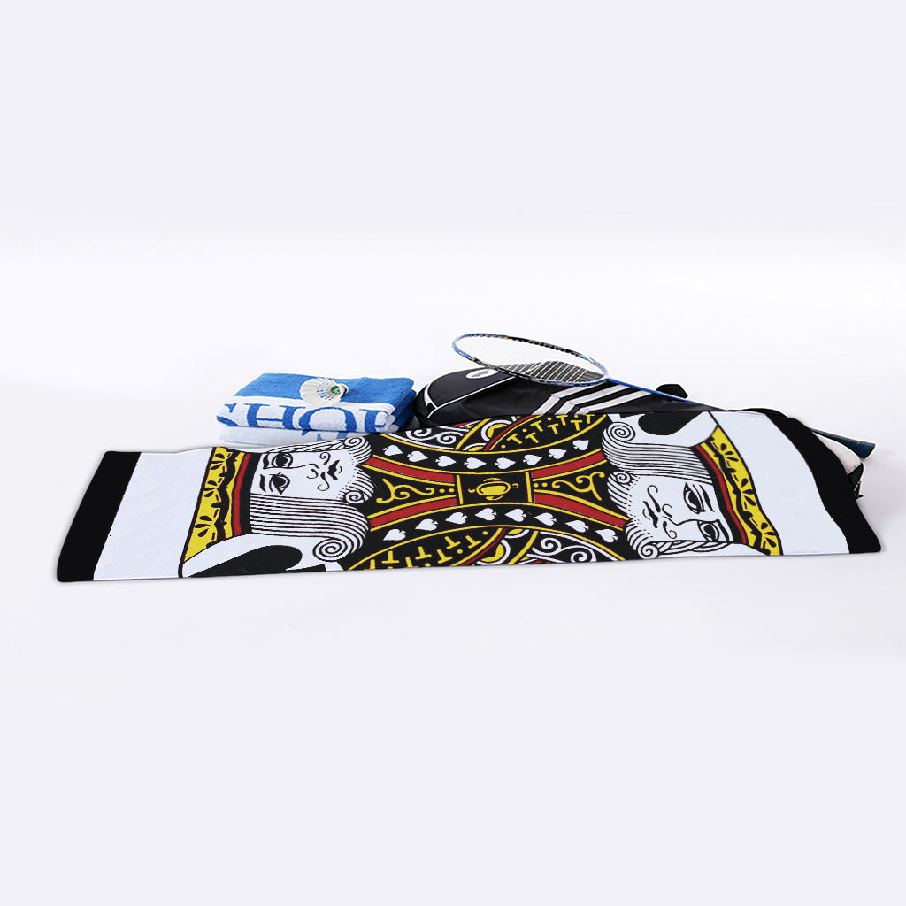 King Of Spades Playing Card Print Sports Towel