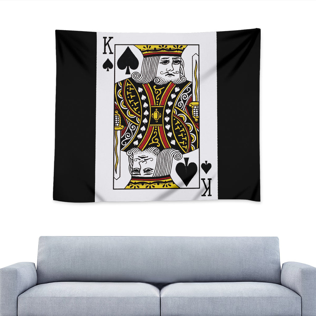 King Of Spades Playing Card Print Tapestry