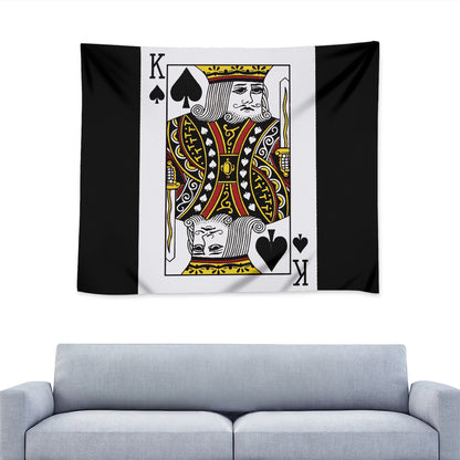 King Of Spades Playing Card Print Tapestry