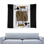 King Of Spades Playing Card Print Tapestry
