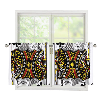 King Of Spades Playing Card Print Tier Curtains